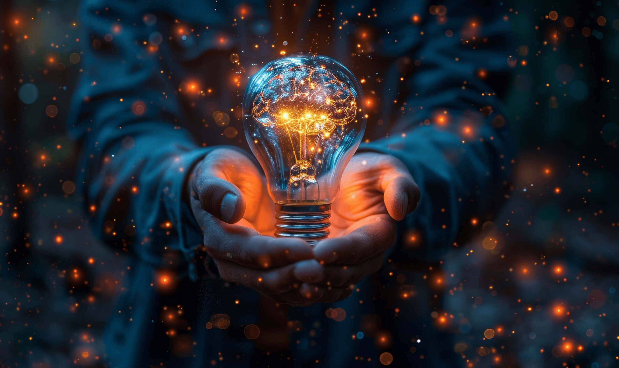 Offener Safe mit leuchtender Glühbirne – Symbol für enthüllte Innovation, Geheimnis und Zukunftstechnologie